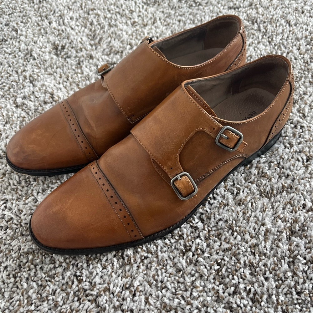 Banana Republic Size 10.5 Brown Monk Strap Shoes